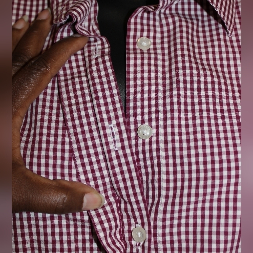 LANDS End Red Plaid Tunic - Picture 2 of 5
